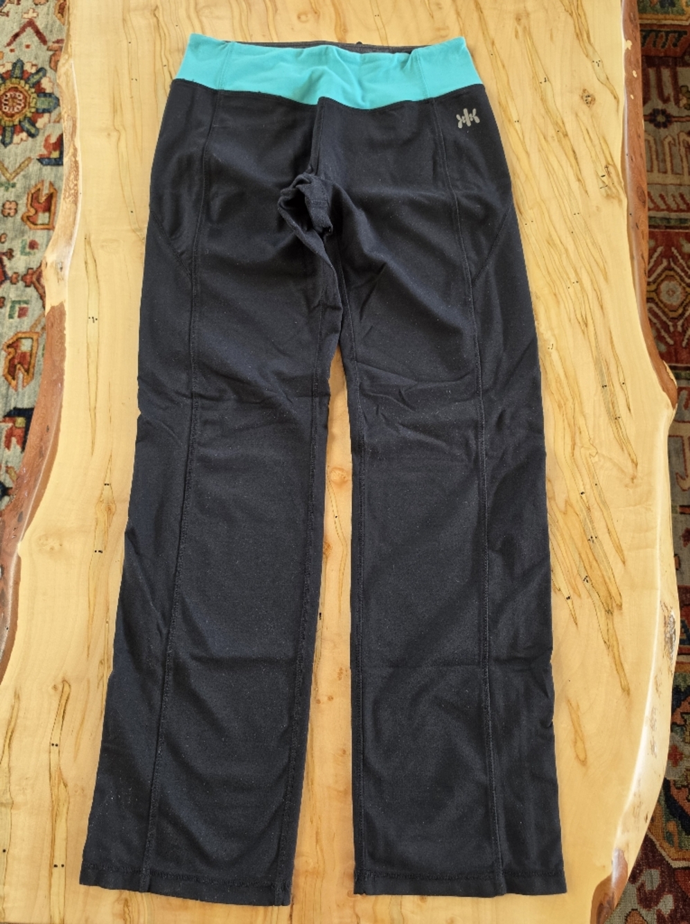 Kyodan Women's Black Athletic Pants Full Length Straight Leg Stretch Black M EUC
